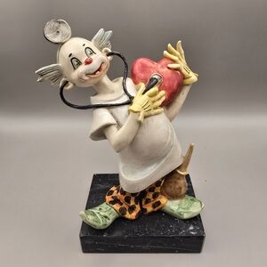 Vintage Fontanini Depose Italy Clown Figurine DOCTOR Carrara Marble Simonetti.